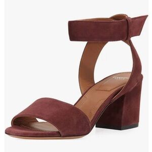 Givenchy Paris Suede Ankle-Wrap Sandals Size 37